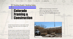 Desktop Screenshot of coloradoframingllc.com